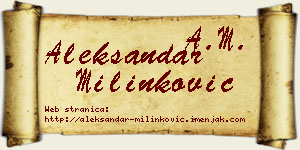 Aleksandar Milinković vizit kartica